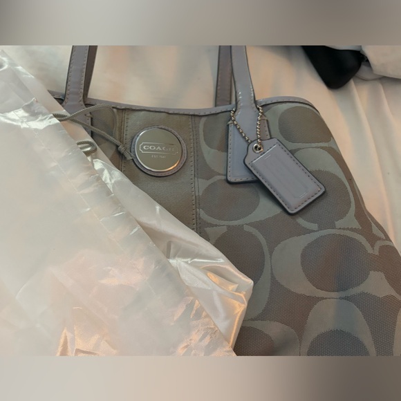 Coach Charcoal Signature Tote